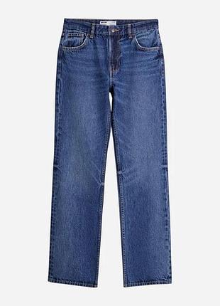 Темно-сині джинси з високою посадкою базові ідеальні
