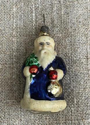 Вінтажна новорічна іграшка “дід мороз” (50–60-ті роки, срср)