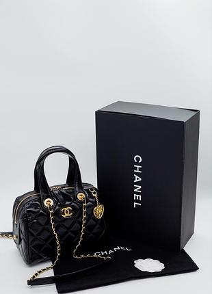 Жіноча чорна сумка шкіряна