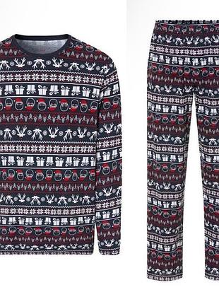 Пижама мужская новогодняя livergy трикотажная