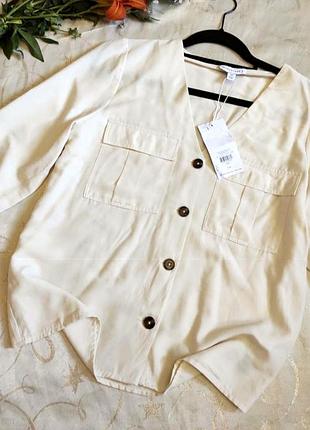 Новая с наборкой рубашка,uk 10, warehouse