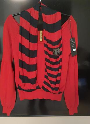 Светр імітація двійки блузка трикотажна кофта