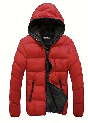 Куртка чоловіча червона з чорними m l