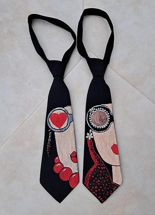 Дизайнерські жіночі краватки в стилі iris  apfel. ексклюзив. роспис ручної роботи.