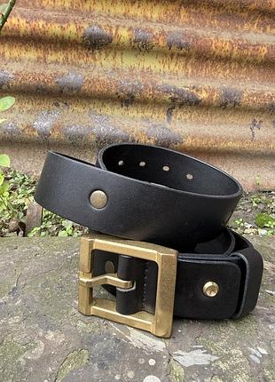 Кожаный ремень, шкіряний ремінь, пояс, латунь