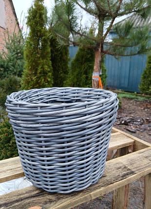 Кашпо горщик для рослин з ротангу 10л