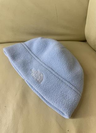 Вінтажна шапка north face polartec флісова baby blue