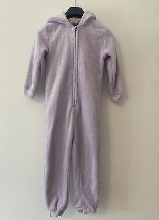 Флисовый слип, человечек, пижама единорог lindex 4-6 р (110-116 см)