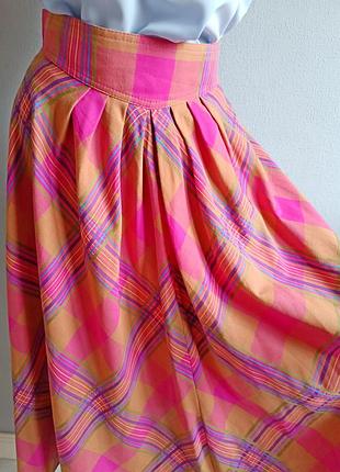 Юбка в клетку, стиль 80-х р.р., винтаж.