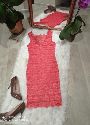 Гепюровое нежное платье