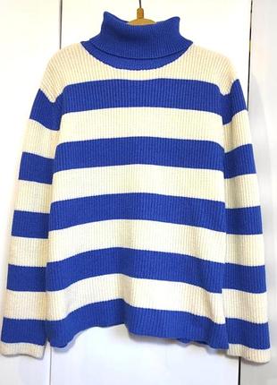 Стильный свитер в полоску,с горлом,uk