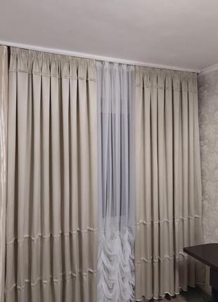 Шторы портьеры  с отделкой