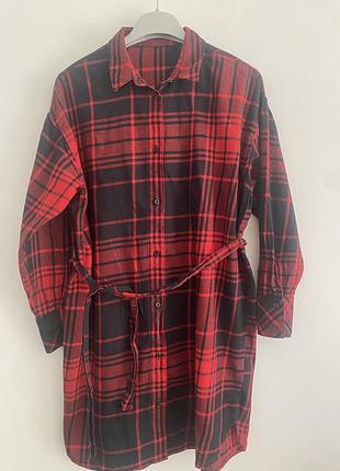 Рубашка, халат в клітинку 44-46 р