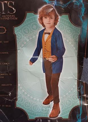 Карнавальний костюм джентельмен, фрак, костюм ньюта саламандера з фільма "фантастичні тварюки" на хлопчика 6-8 років зріст 116-128 см