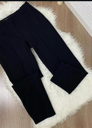 Чорні штани жіночі класичні розмір 16 бюки прямі від колін