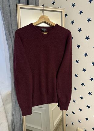 Бордовий натуральний светр biaggini,кашеміровий,кофта шерстяна,светрик вовняний,джемпер кашкмір,марсала,бордо жіночий теплий,темно червоний,розмір м