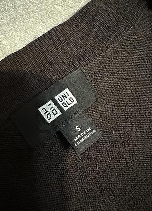 Шоколадний кардиган uniqlo 8
