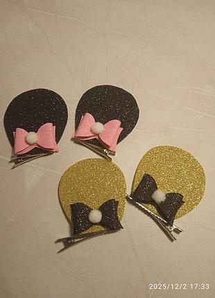 Заколки вушка мишки