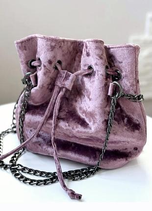 Велюрова сумочка missguided 2