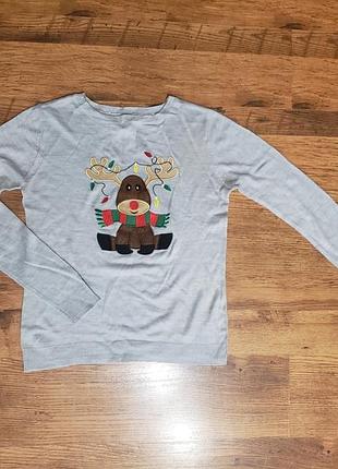 Кофтина с новогодним принтом