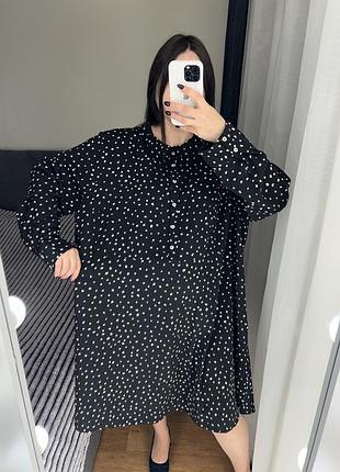 22 розмір сукня плаття платье великого розміру чорна з кишенями карманами вільного крою оверсайз