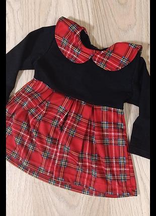 Платье праздничное для девочки 1 год рождественское