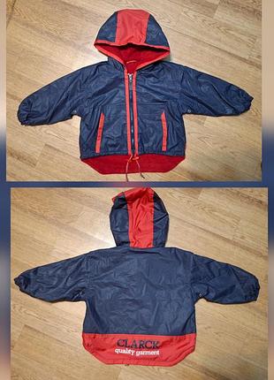 Куртка детская деми/теплая зима, на флисе, прорезина водо- и ветро-отталкивающая 3-4 года