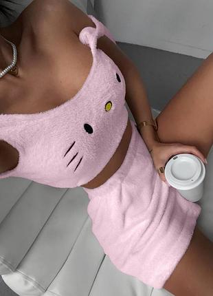 Тепла піжама топ і шорти