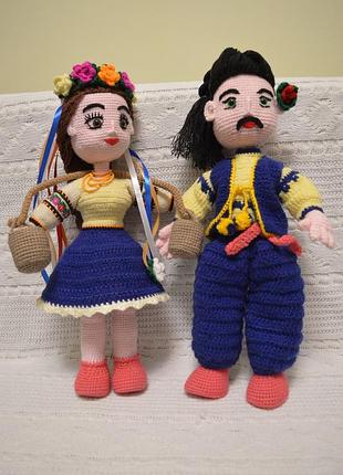 Уникальные вязаные куклы "галя и иванко” – ручная работа