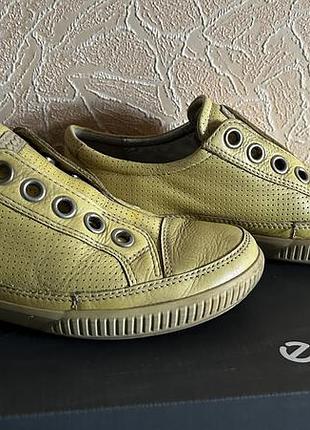 Кросівки екко, жовтого кольору, шкіра, 35 розмір