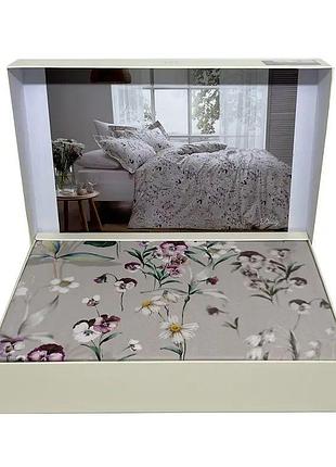 Постельное белье tivolyo home daisy bej делюкссатин евро