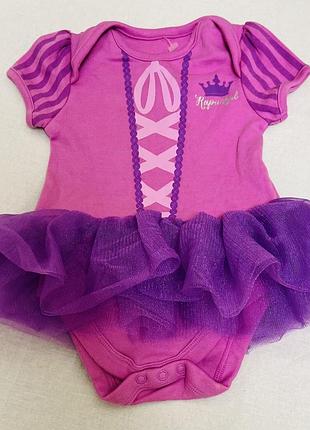 Бодик рапунцель святковий на дівчинку бодик спідничка