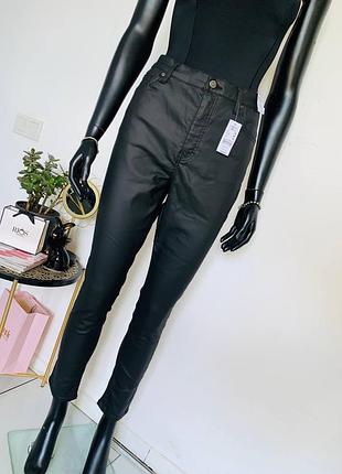 Jamie брюки скинни черные под кожу w34 l32 (uk 16)