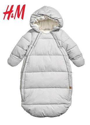 Зимний комбинезон конверт на флисовой подкладке h&amp;m