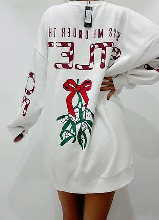 Сукня худі біла подовжене худі біле новорічне