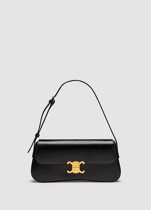 Сумка celine medium lola bag in shiny calfskin black/gold