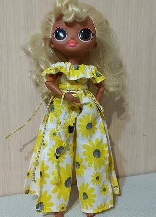 Одежда для куклы лолл omg. костюм брючины,топ+ сумочка.