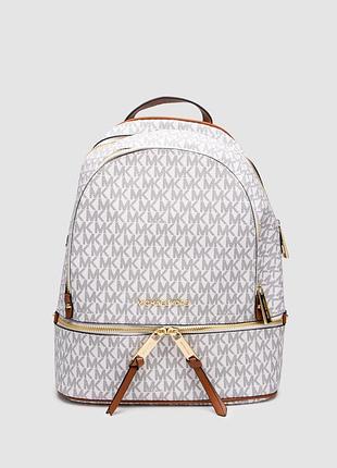 Рюкзак michael kors large rhea logo backpack white