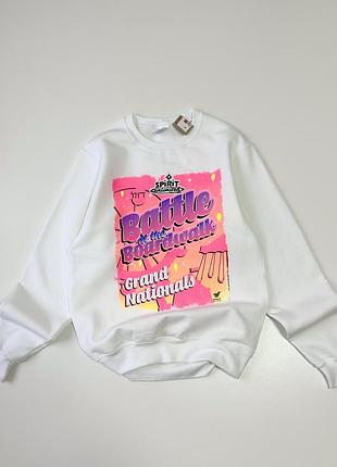 Світшот білий на байці spirit