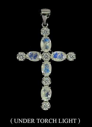 Подвеска серебро 925 натуральный лунный камень