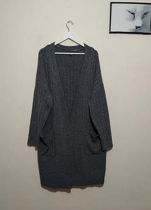 Вязаный оверсайз кардиган в рубчик, primark.