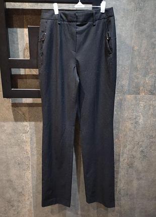 Женские классические черные брюки бренда joop р.36 шерсть эластан на высокий рост