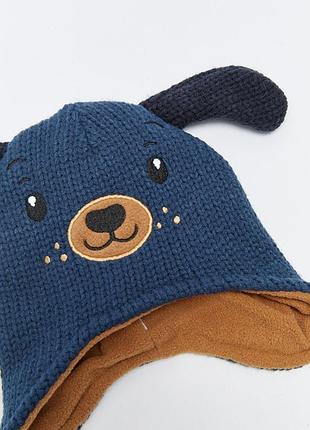 Шапка зимова для хлопчика з утепленням lcw песик собака собачка