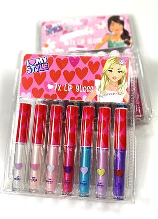Набір дитячих блисків для губ 7 шт