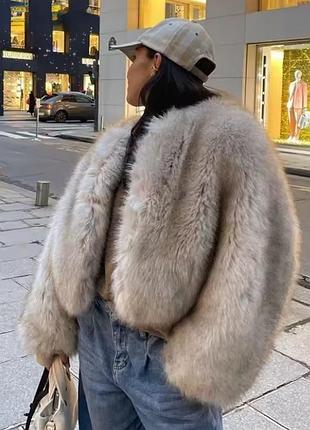 Шубка короткая светло-серая m р