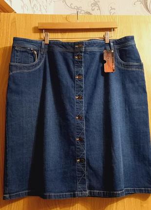 Сеllbes comfort - юбка джинсовая деним на пуговицах 💙 котон 💙