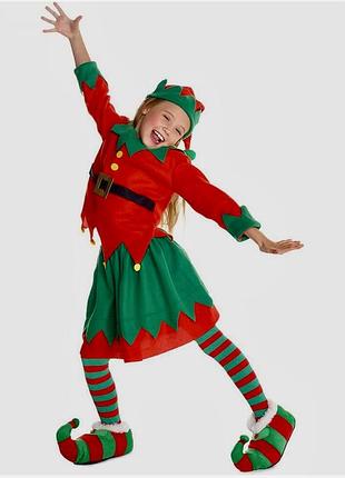 Карнавальний костюм помічниці санти - ельфa morph kids elf costume fo girls afg media ltd (англія)