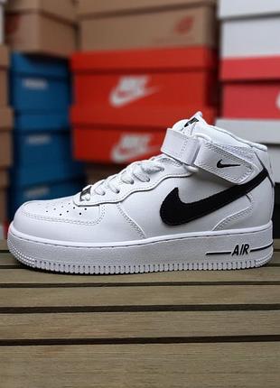 Nike air force 1 '07 mid жіночі зимові кросівки з хутром / жіночі зимові черевики