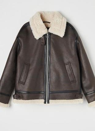 Куртка дубленка авіатор меховая хутряна куртка