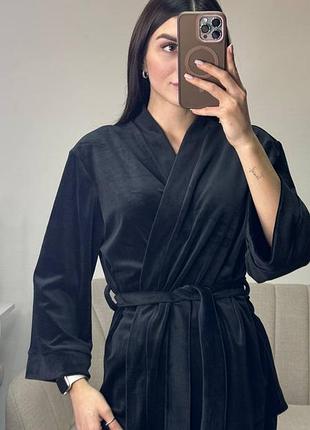 Чорний комплект домашнього одягу